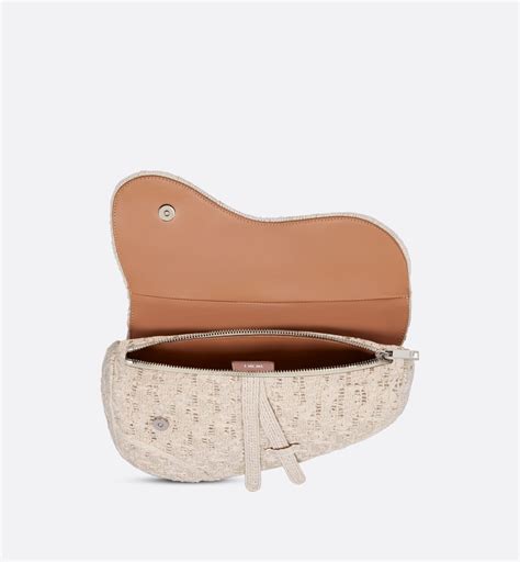 macrame dior|Saddle Bag Cream Dior Oblique Macramé.